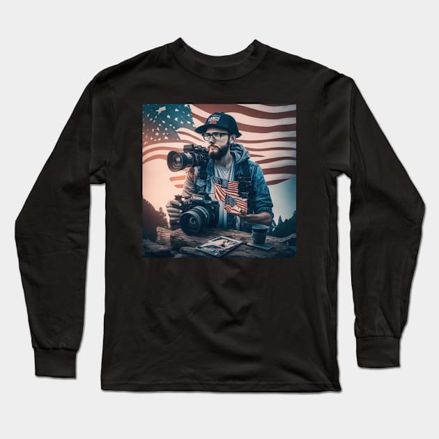 Content Creator in the US Long Sleeve T-Shirt by Crafty Career Creations